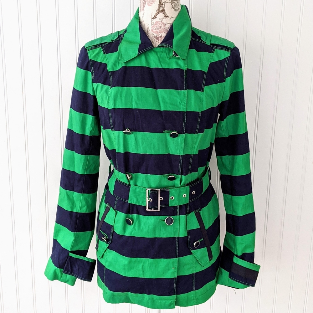 Tommy Hilfiger stripe trench coat Jacket Small